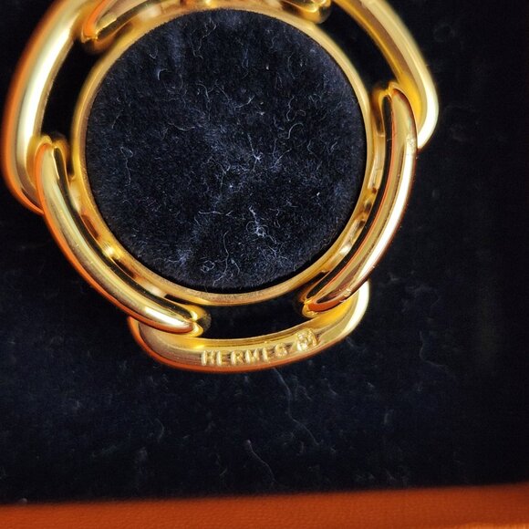 HERMES Chaine d'Ancre Gold Tone Scarf Ring - Picture 3 of 7